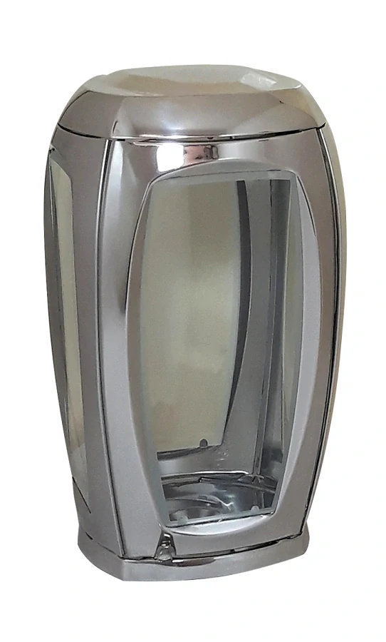 Náhrobný lampáš L5 – nerezový, štvorhranný